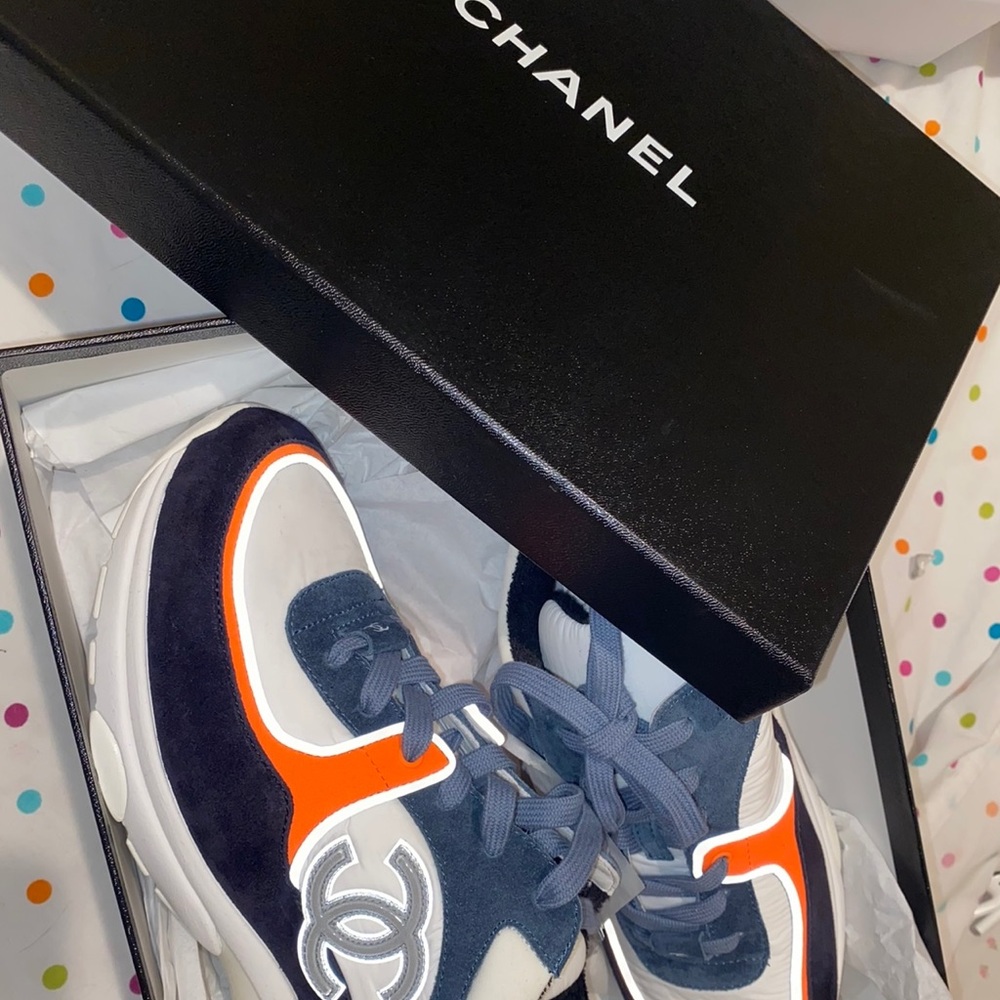 Chanel CC Suede Trainer